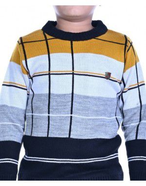 Boys Sweater yellow chk designer sweater